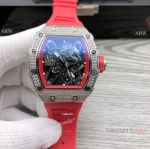 Swiss Quality Richard Mille RM35-01 Rafael Nadal Watch Diamond Case Red Rubber Strap